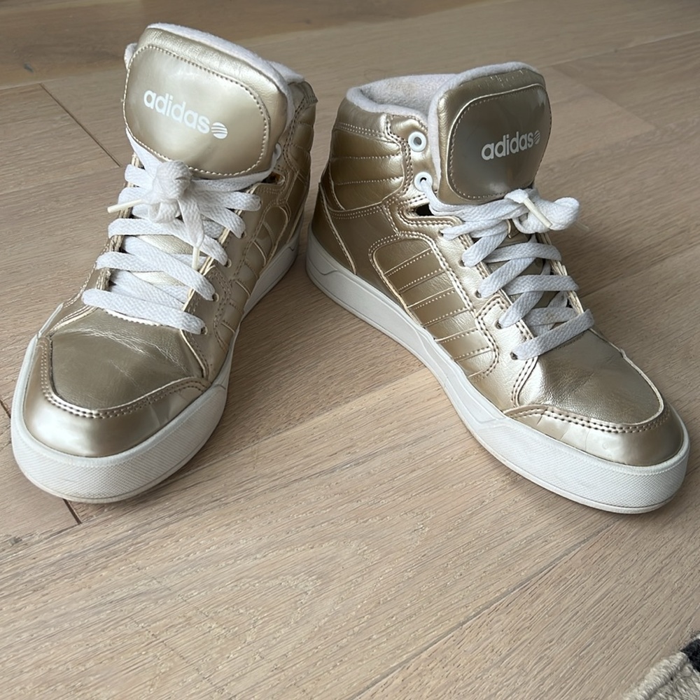 Rare Gold Adidas High Tops for Fall